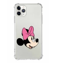 Apple iPhone 11 Pro Uyumlu Köşe Korumalı Antişok  Kapak Minnie Mouse Tasarımlı Şeffaf  Kılıf