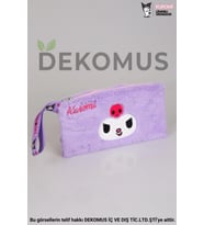 DEKOMUS İLE YENİ SEZON LİSANSLI KUROMI BASIC PELUŞ EL ÇANTASI/MAKYAJ ÇANTASI/KALEM ÇANTASI