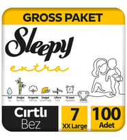 Sleepy Extra Bebek Bezi Gross Paket 7 Beden 100 Adet