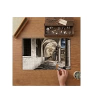 Mimari Kemerli Koridor Tasarımı 240 parça Ahşap Puzzle Ahşap Kutuda MP04047