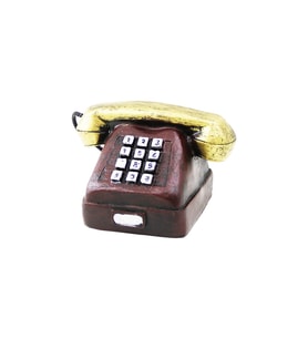 Ankesörlü Telefon Tasarımlı Vintage Dekoratif Biblo - Reçine Malzeme