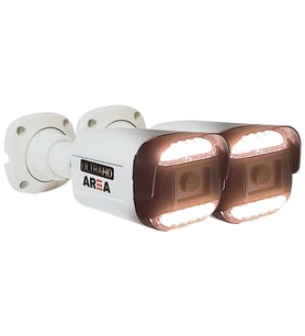 5 Mp Sony Lens 2 Kameralı 1080p Ahd Warmled Işıklı Dış Mekan 12 Ledli Ultrahd Güvenlik Kamerası (Siyah & Beyaz)