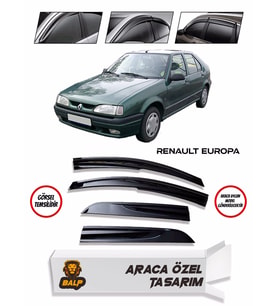 Renault Europa Cam Rüzgarlığı 4lü (Siyah)