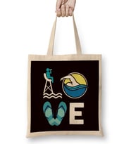Love Swimming Swimmer Swim Athlete Water Sports Instructor Bez Çanta Uzun Saplı
