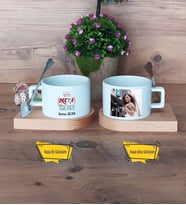 Drama Öğretmeni Kupa Bardak Ahşap Altlıklı Kısa Fotoğraflı Öğretmenler Günü Hediyesi