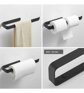 Metal Mat Siyah Havluluk