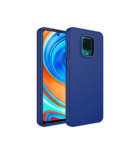 Xiaomi Redmi Note 9 Pro Uyumlu Kılıf Metal Çerçeve ve Buton Tasarımlı Silikon Zore Luna Kapak