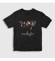 Presmono Unisex Çocuk Siyah Poster Cullen Family Twilight T-Shirt 312527tt