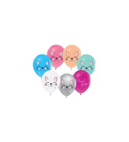 Mıss Cat Baskılı 12" Pastel Renk Balon
