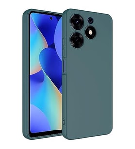 Coverzone Tecno Spark 10 Pro ?le Uyumlu K?l?f Z-Mara Lansman Vieri Tam Koruma Arka Kapak Kamera Koruma �?k?nt?l? P�r�zs�z Y�zey Koyu Ye?il