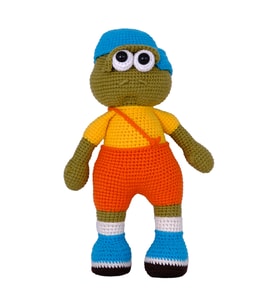 Amigurumi Kaplumbağa Tosbik - Mavi Şapkalı - Anatoya