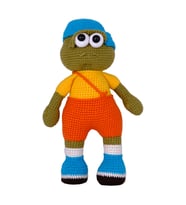 Amigurumi Kaplumbağa Tosbik - Mavi Şapkalı - Anatoya