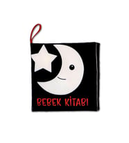 Tox Bebek Siyah-Beyaz Kumaş Sessiz Kitap T397 - Bez Kitap , Eğitici Oyuncak , Yumuşak ve Hışırtılı
