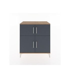 Hyperion Şifonyer 2 Raflı 4 Kapaklı 88x44x96 Çam-Antrasit