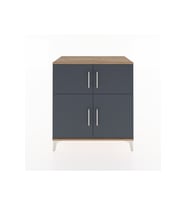Hyperion Şifonyer 2 Raflı 4 Kapaklı 88x44x96 Çam-Antrasit