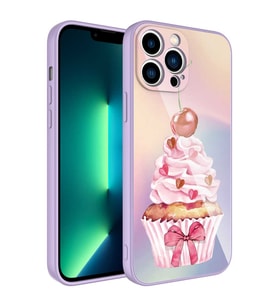 Lexroo iPhone 12 Pro Kılıf Kamera Korumalı Desenli Sert Silikon Epoksi Kılıf - NO11