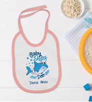 BK Kids Kişiye Özel Pembe Bebek Mama Önlüğü - Model 15