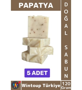 #KatıSabun %100 Doğal Bitkisel El Yüz Saç Vücut Cilt İçin Organik Papatya Sabunu 120 Gram 5 Adet