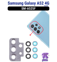 Samsung Galaxy A52 4G Arka Kamera Camı Lensi Çerçeveli Komple SM-A525F Uyumlu