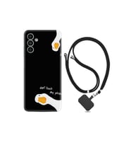 Samsung Galaxy A23 Kılıf Silikon Desen Boyun Askılı Dont Touch Duck 1655