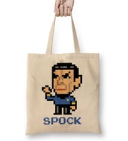 Star Trek Spock Pixel Character Bez Çanta Uzun Saplı