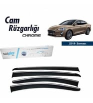 Fiat Focus 4 (hb-sedan) Kromlu Cam Rüzgarlığı 2018 ve sonrası Sunplex (Beyaz)