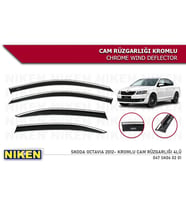 Skoda Octavia Kromlu Cam Rüzgarlığı Niken 2013-2019 (Beyaz)