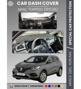 RENAULT KADJAR (2015-2022) Torpido Örtüsü Ön Göğüs Koruma Torpido Koruma Araca Özel Tam Uyum Kaymaz