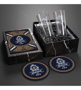 Premium 2’li Rakı Bardağı Seti – İsmine Özel – Premium Kutuda – Babaya Hediye
