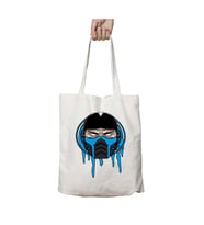 Sub-Zero MAske iki Tarafı Kalıcı Baskılı Yıkanabilir Okul Plaj Omuz Bez Çantası
