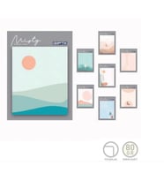 GIPTA MISTY MEMO PAD 12x16 BLOKNOT DEFTER 80 YP. ÇİZGİSİZ (DÜZ)