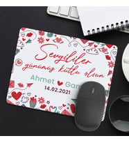 Kişiye Özel Romantik Sevgililer Günü Mesajlı Mousepad