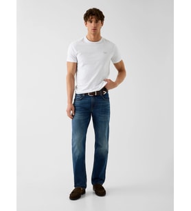 Guess Core Ekstra Dar Bisiklet Yaka Kısa Kollu Erkek Beyaz T-shirt M6YI24K3728-G011