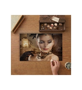 Güzel Kadın Tasarımı 240 parça Ahşap Puzzle Ahşap Kutuda MP00605