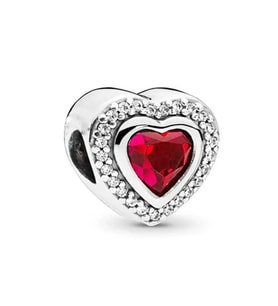 Çelik kalp charm (Kırmızı)