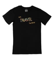 Let's Travel The World Siyah Tişört