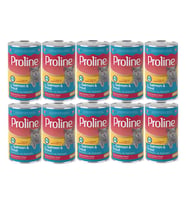Proline Somonlu ve Alabalıklı Yetişkin Kedi Konservesi 400 Gr*10 Adet (Kahverengi)