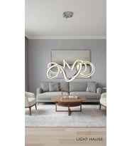 LİGHT HOUSE Denizyıldızı model 3 Ledli Salon Avizesi (Altın-Gümüş)