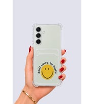 Samsung Galaxy S24 Kartlıklı Gülücük Desenli Kılıf
