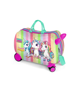 Coral High Kids Renkli Unicorn Desenli Otur-Çek Çocuk Valizi 16355