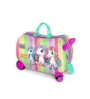 Coral High Kids Renkli Unicorn Desenli Otur-Çek Çocuk Valizi 16355