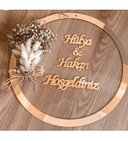 Kişiye Özel Şeffaf Pleksi  Kapı Süsü (Gümüş)