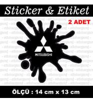mitsubishi etiket sticker - 2 adet çıkartma araba motosiklet kask atv tablet pc buzdolabı otomobil bilgisayar uyumlu