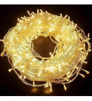 10M 60 Led Pilli 2 Kademeli Gün Işığı Şeffaf Kablo