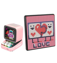 Divoom Ditoo Pro Pembe Bluetooth Hoparlör ve Pixoo Max Led Ekran Seti