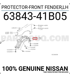 Nissan Micra Ön Çamurluk Davlumbazı Sol 1992-1998 (Oem No:  6384341B05)