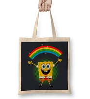 Spongebob Rainbow Süngerbob 01 Bez Çanta Uzun Saplı