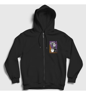 Presmono Unisex Siyah Hisoka Anime Hunter X Hunter Fermuarlı Kapüşonlu Sweatshirt 317870tt