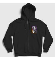 Presmono Unisex Siyah Hisoka Anime Hunter X Hunter Fermuarlı Kapüşonlu Sweatshirt 317870tt