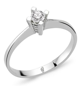 Romeo Pırlanta 0.18 Ct Tektaş Yüzük RM-10019 (Çok Renkli)